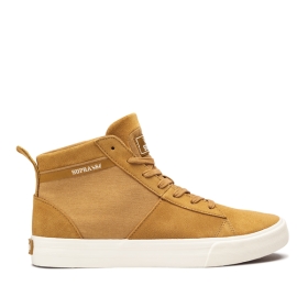 Supra Mens STACKS MID Tan/bone High Top Shoes | CA-81452